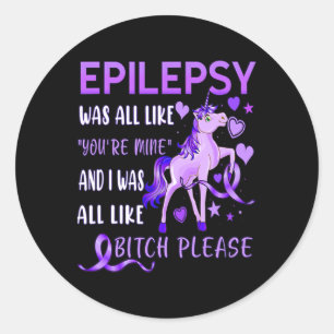 Bitte Lila Ribbon S Epilepsie Bewusstsein Runder Aufkleber
