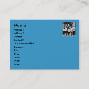 Bitte Mama!  (Cyan-blau) Visitenkarte