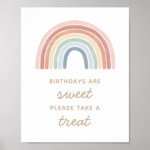 Bitte nehmen Sie das Leckerei Rainbow Birthday Par Poster