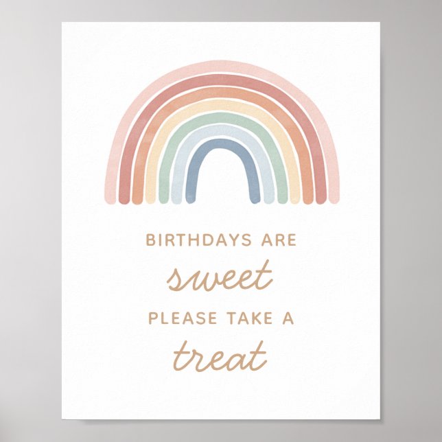 Bitte nehmen Sie das Leckerei Rainbow Birthday Par Poster (Vorne)
