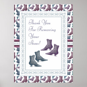Bitte nehmen Sie den Sign für Ihre Schuhe aus Poster