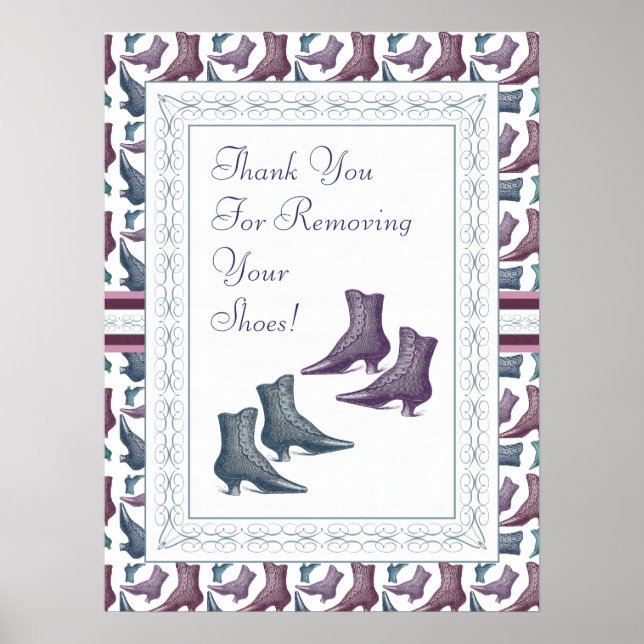 Bitte nehmen Sie den Sign für Ihre Schuhe aus Poster (Vorne)