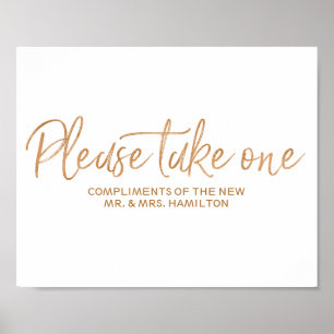 Bitte nehmen Sie ein 8 x 10 Rose Gold Gastgeschenk Poster