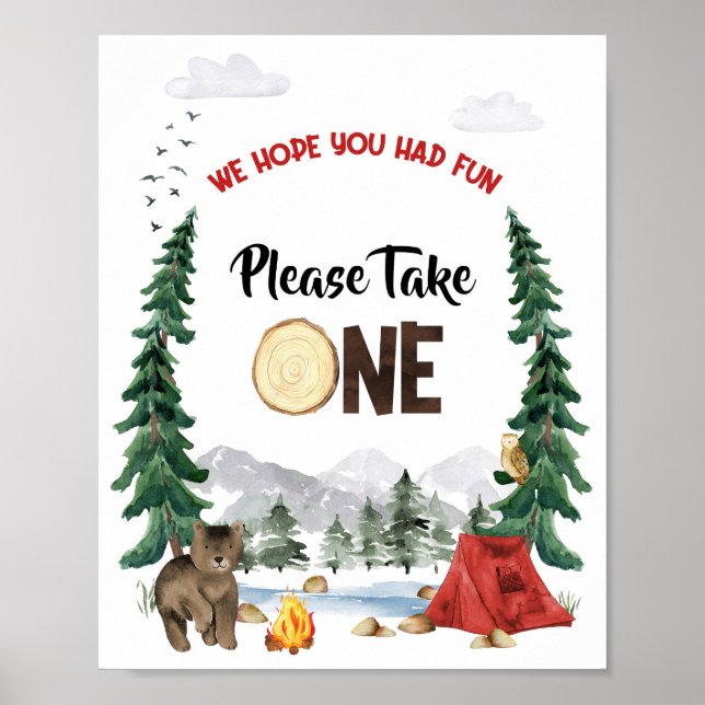 Bitte nehmen Sie ein Gastgeschenk-Zeichen Poster (Vorne)