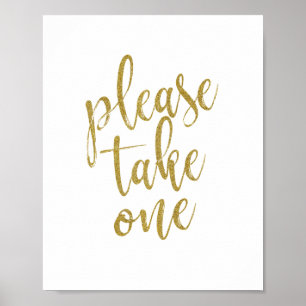 Bitte nehmen Sie ein Glitter 8x10 Hochzeitsschild Poster