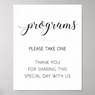 Bitte nehmen Sie ein Hochzeitsprogramm-Zeremoniens Poster