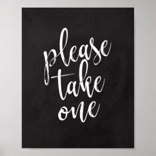 Bitte nehmen Sie ein Tafel-Hochzeitsschild 8x10 Poster