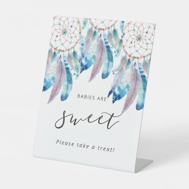 Bitte nehmen Sie eine Leckerei mit Babyduschfavori Sockelschild (Vorderseite)