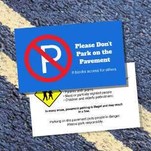 Bitte nicht parken – Hinweis auf privaten Zugang Visitenkarte