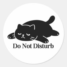 Bitte nicht stören Ferienstimmung Katzenaufkleber