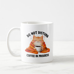 Bitte-nicht-stören-Kaffeetasse mit Katze Kaffeetasse