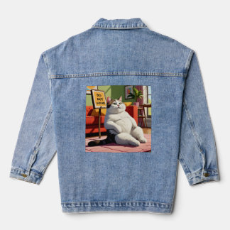 Bitte nicht stören Lustige fette Katze Jeansjacke