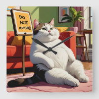 Bitte nicht stören lustige fette Katze