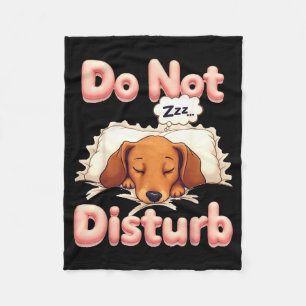 Bitte nicht stören Wiener Hund Lustiges Dachshund- Fleecedecke