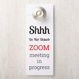 Bitte nicht stören Zoom-Meeting ist im Gange Türanhänger