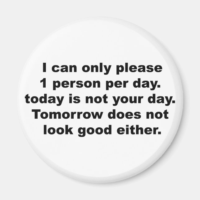 Bitte nur 1 Person Magnet (Vorne)