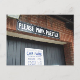 Bitte parken Sie hübsch! Postkarte
