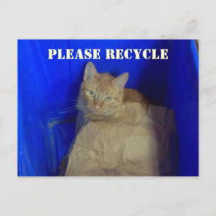 Bitte Postkarte Gerecycelt