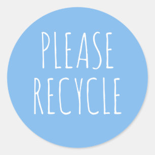 Bitte recyceln, wiederverwenden, den Planeten rett Runder Aufkleber