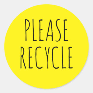 Bitte Recycle "Retten Sie den Planeten grün" Runder Aufkleber