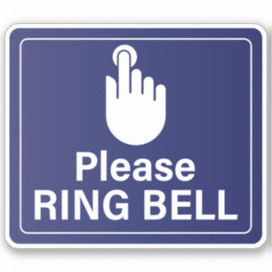 Bitte Ring Doorbell Sign Aufkleber