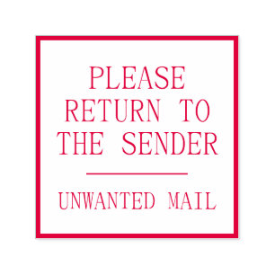 "BITTE RÜCKGABE AUF DEN SENDER" "UNWANDERTE MAIL" PERMASTEMPEL