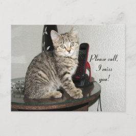 Bitte rufen Sie Kitty an Postkarte