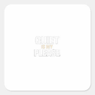 Bitte Ruhe Minimalistischer Introvertierter Lustig Quadratischer Aufkleber