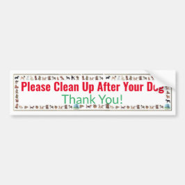 Bitte säubern Sie nach Ihrem Hund - Danke Autoaufkleber