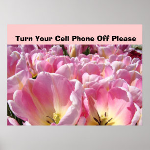 Bitte Schalten Sie Ihr Handy Aus Schild Tulpen