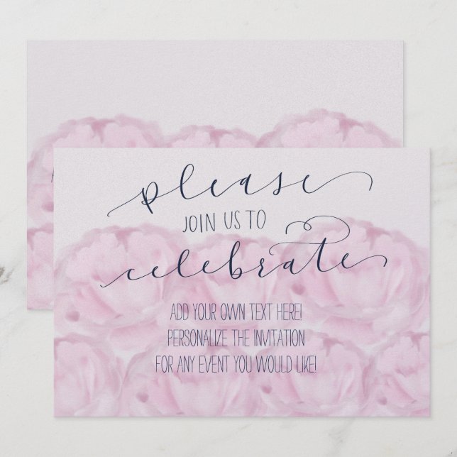 Bitte schließen Sie sich uns an, um Kalligraphie u Einladung (Vorne/Hinten)