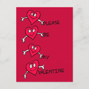 Bitte seien Sie mein Valentine - Postkarte