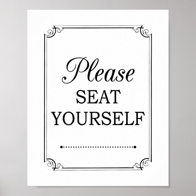 Bitte setzen Sie sich selbst ein schönes Badezimme Poster (Vorne)