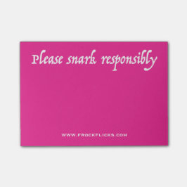 Bitte Snark verantwortlich - klebrige Anmerkungen Post-it Klebezettel