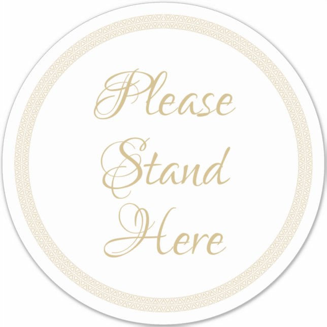 Bitte stehen Sie hier, um ein elegantes goldfarben Aufkleber (Vorderseite)
