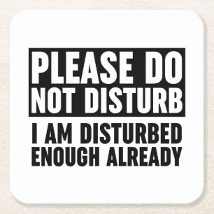 Bitte stören Sie mich nicht genug Rechteckiger Pappuntersetzer