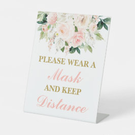 Bitte tragen Sie eine Maske Sockelschild