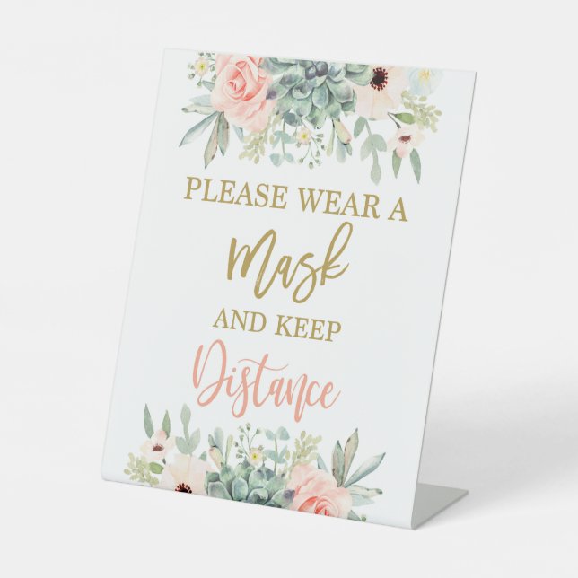 Bitte tragen Sie eine Maske Sockelschild (Vorderseite)