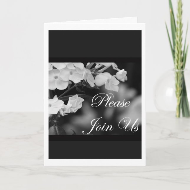 Bitte treten Sie uns bei Einladung (Vorderseite)