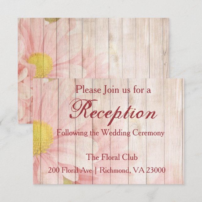 Bitte treten Sie uns für einen Empfang bei Einladung (Vorne/Hinten)