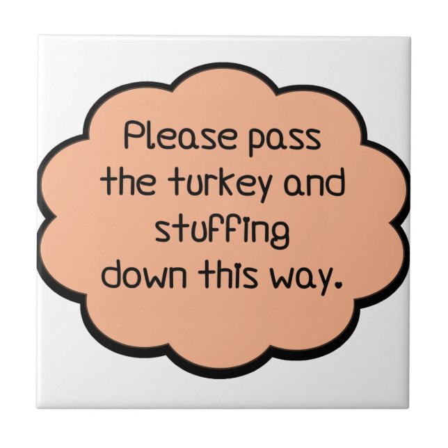 Bitte übergeben Sie die Türkei und ersticken Fliese (Vorderseite)