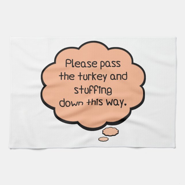 Bitte übergeben Sie die Türkei und ersticken Handtuch (Horizontal)