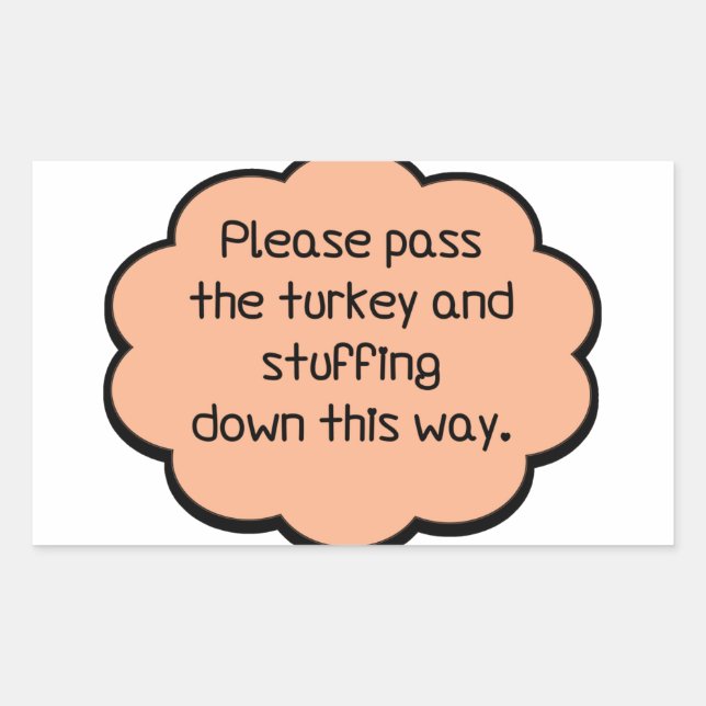 Bitte übergeben Sie die Türkei und ersticken Rechteckiger Aufkleber (Vorderseite)