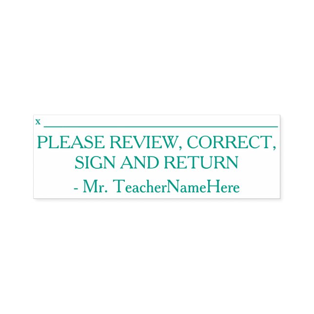 "BITTE ÜBERPRÜFEN, KORREKT, UNTERZEICHNEN UND ZURÜ PERMASTEMPEL (Design)