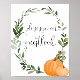 Bitte unterschreiben Sie unser Gästebuch Fall Baby