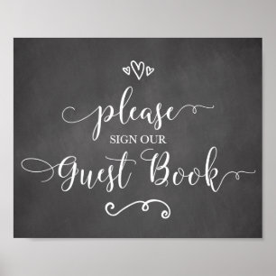 Bitte unterzeichnen Sie unser Gästebuchssegment Poster