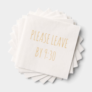 Bitte Verlass Gold Foil Funny Party Napkins Servietten Mit Folie