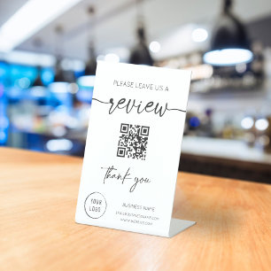Bitte Verlass uns einen QR-Code überprüfen Sockelschild