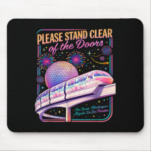 Bitte von den Türen zurücktreten Monorail Art Plea Mousepad