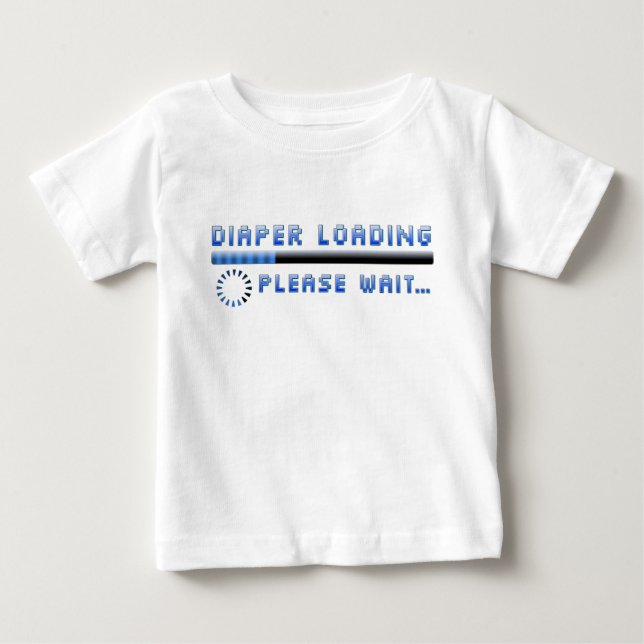 Bitte warten baby t-shirt (Vorderseite)